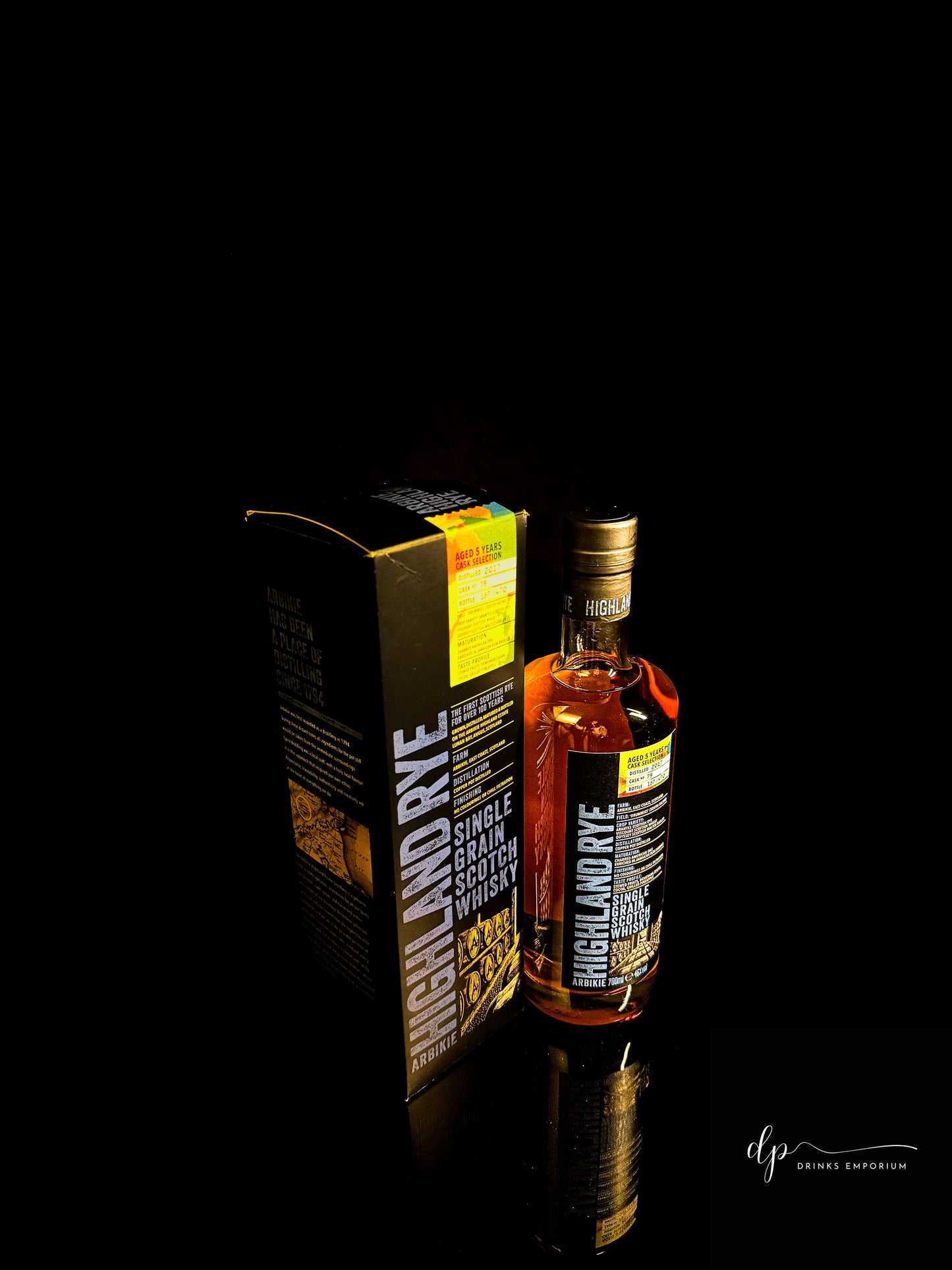 Arbikie Highland Rye Aged 5 Years Cask Collection, Distilled 2017