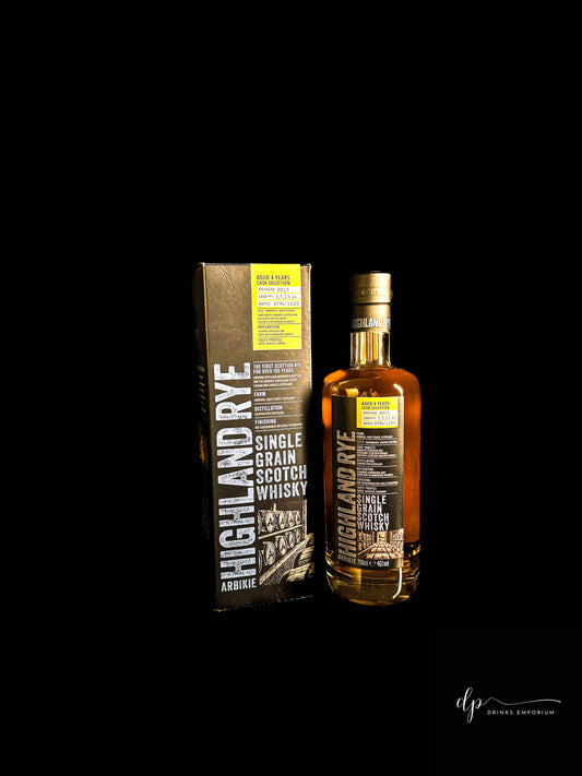 Arbikie Highland Rye Aged 4 Years Old Cask Collection, Distilled 2015