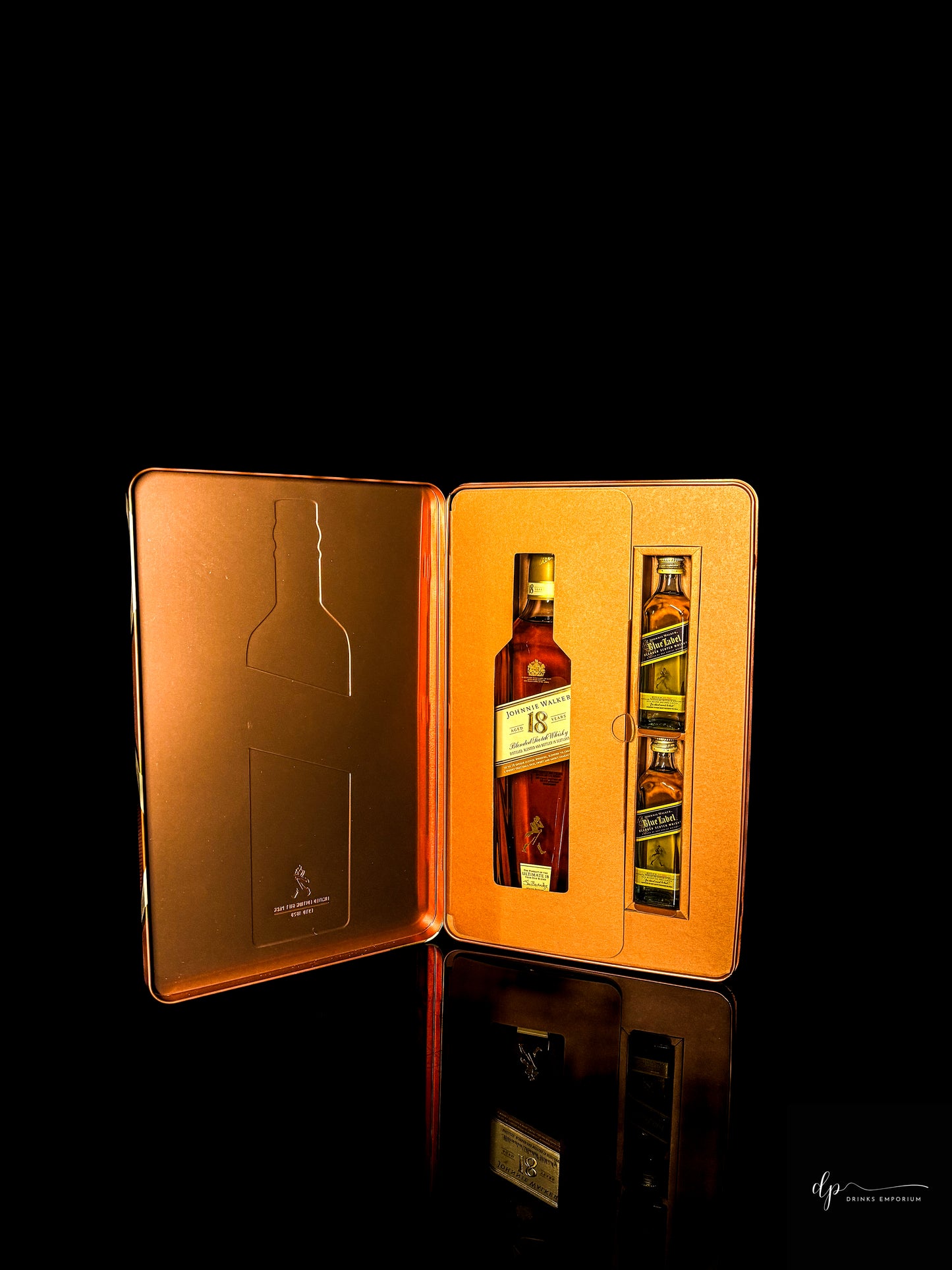 Johnnie Walker 18 Year Old & 2 x 5cl  Blue Label Gift Pack