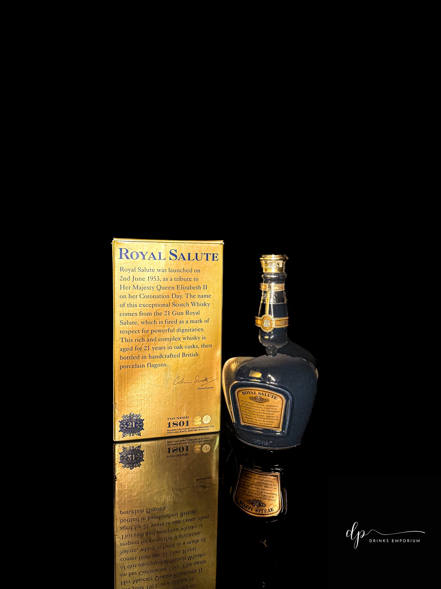 Royal Salute 21 Years Old Blended Scotch Whisky - The Sapphire Flagon